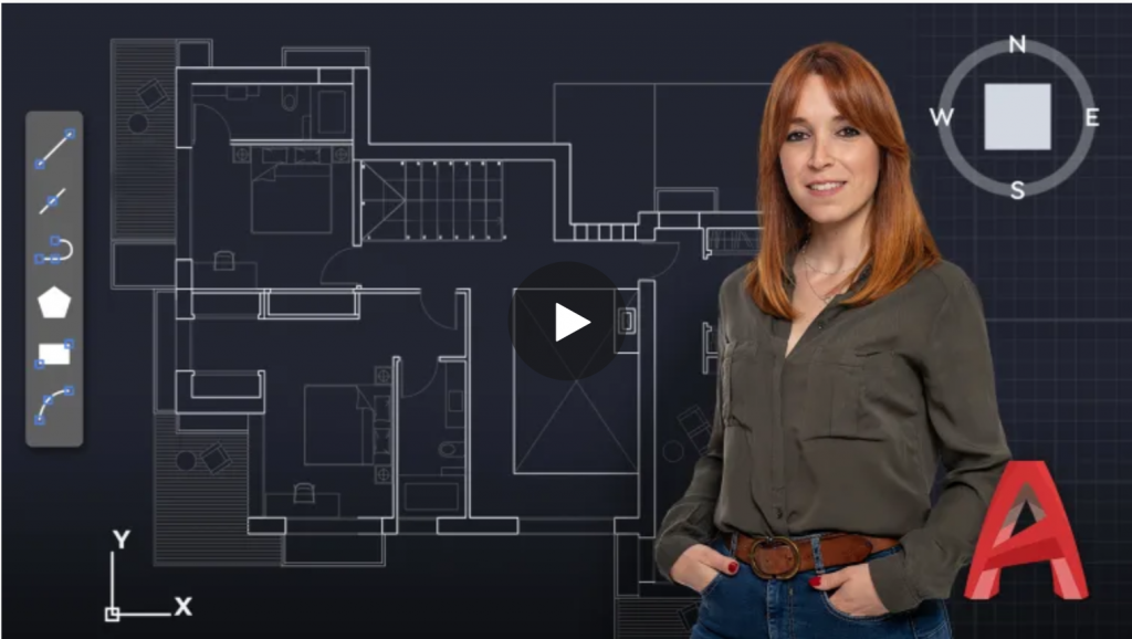 Portada del curso de AutoCAD de Alicia Sanz en Domestika.