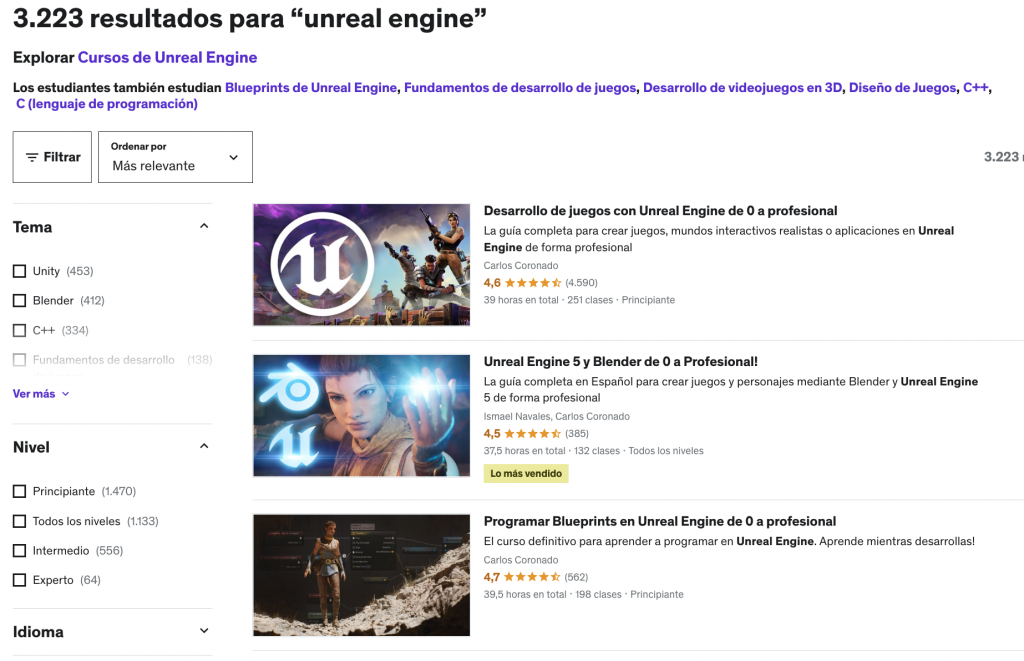 Cursos Unreal Engine Udemy SoloEduca