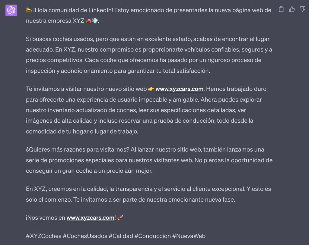 03 Curso Chat GPT_Ejemplo prompt coches